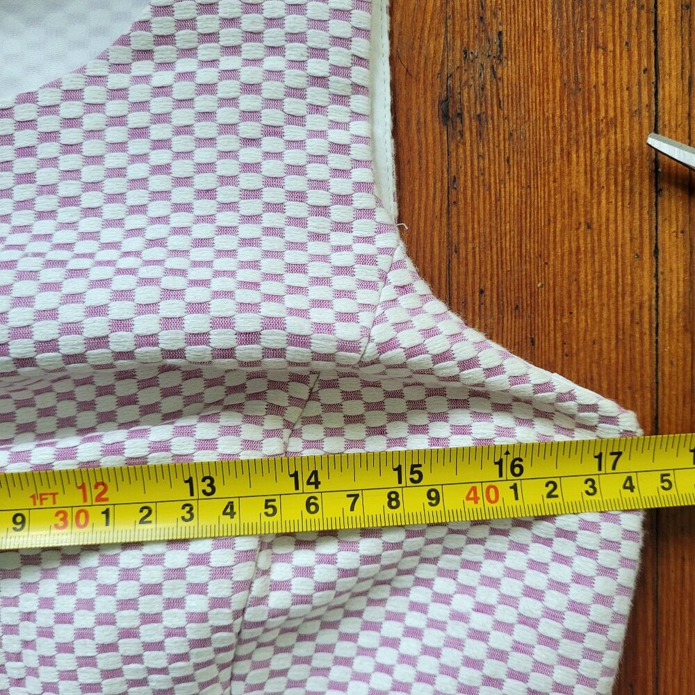 NWT Cotton-Linen Banana Republic Pink White Checkerboard Dress, sz 8 - Picture 6 of 13